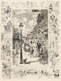 Félix-Hilaire Buhot, La Fête Nationale au Boulevard Clichy.. (1847-1898)