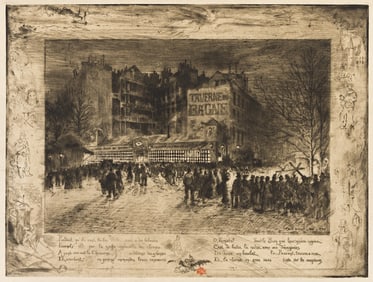Félix-Hilaire Buhot, La Place des Martyrs et la Taverne du Bagne.. (1847-1898)