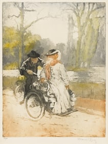Manuel Robbe, Au Bois en Tricycle.. (1872-1936)
