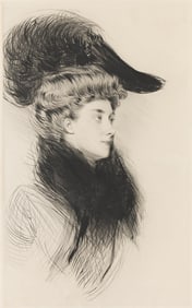 Paul Helleu, Femme au Chapeau.. (1859-1927)