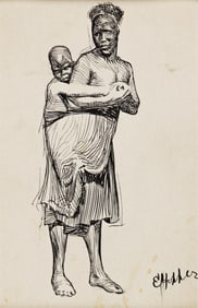 Edward Hopper, Woman and Child.. (1882-1967)