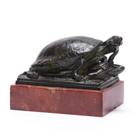 Albert Laessle, Turtle Eating a Frog.. (1877-1954)