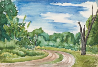 George Copeland Ault, Turn of the Road, Woodstock.. (1891-1948)
