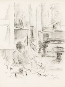 John Heliker, Interior with Piano.. (1909-2000)