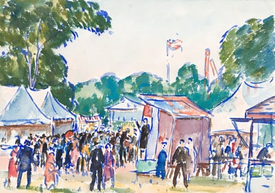 Reynolds Beal, Crowd, County Fair.. (1867-1951)