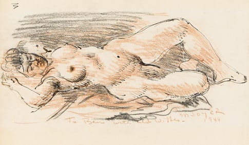 Moses Soyer, Reclining Nude.. (1899-1974)
