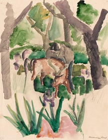 William Zorach, Man and Calf.. (1887-1966)