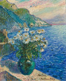 David Burliuk, Positano Flowers.. (1882-1967)