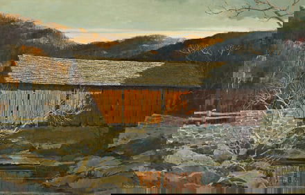 Eric Sloane, Autumn Sundown.. (1905-1985)