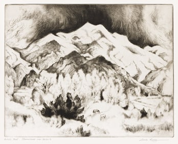 Gene Kloss, Storm Clouds over Vallecito.. (1903-1996)