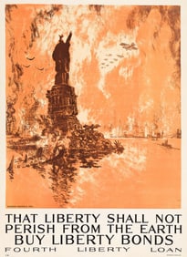 Joseph Pennell, That Liberty Shall Not Perish, lithograph poster, 1918.