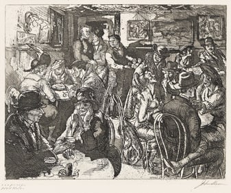 John Sloan, Hell Hole, etching and aquatint, 1917.