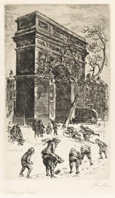 John Sloan, Washington Arch, etching, 1923.