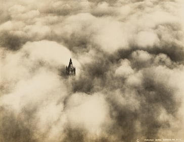 Fairchild Aerial Surveys, Woolworth Building in the clouds, New York City. June 4, 1927.