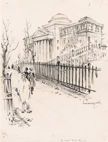 Margaret Lowengrund, three works on paper, circa 1920s.