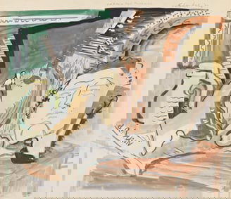 Louis Schanker, Untitled, gouache on paper, 1936.