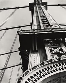 Berenice Abbott, Manhattan Bridge, Looking Up, silver print, 1936; printed 1980s.