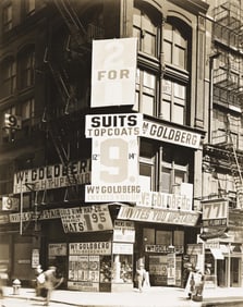 Berenice Abbott, William Goldberg, 771 Broadway, May 7th, silver print, 1937.
