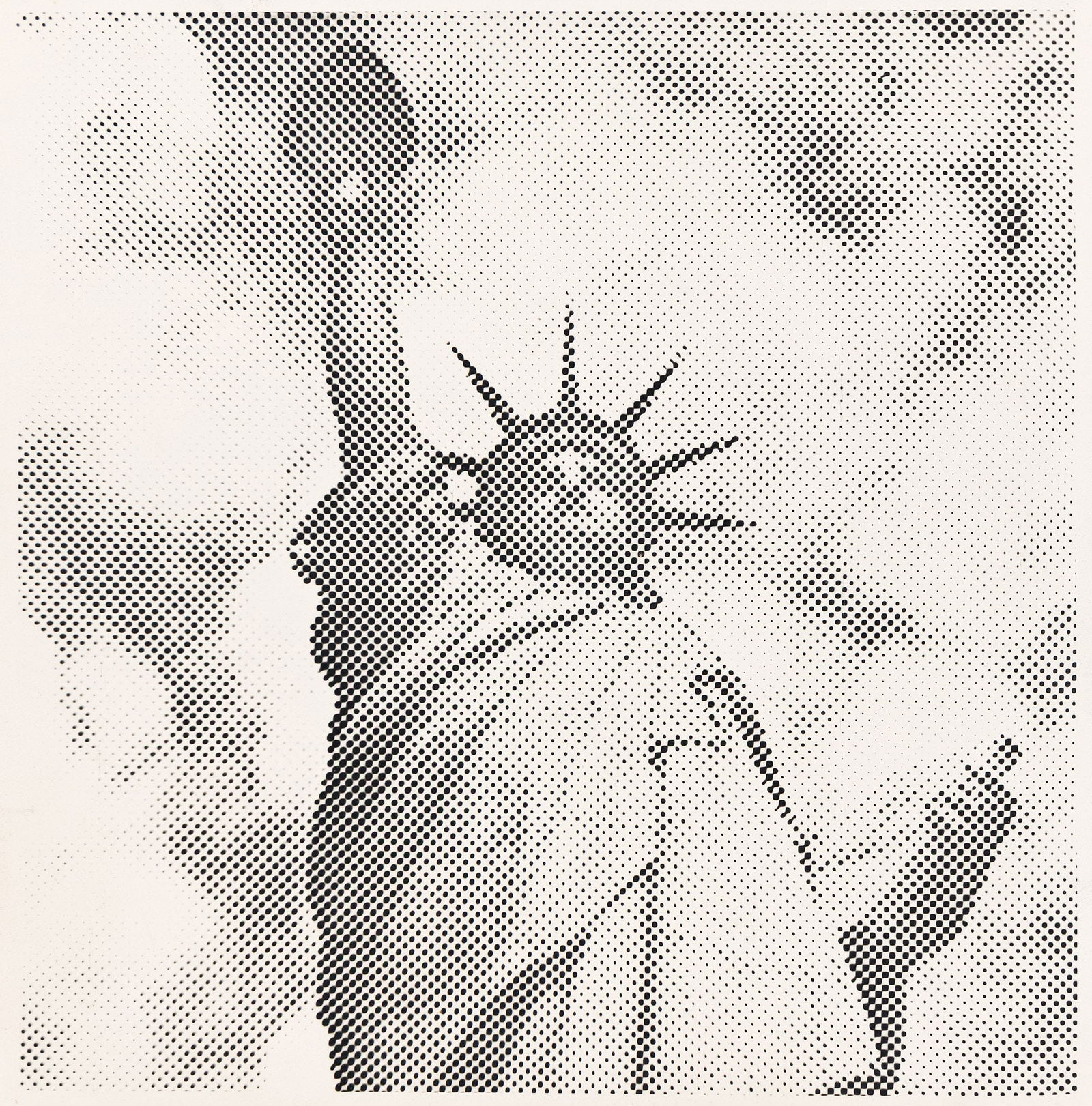 Xanti Schawinsky, Statue of Liberty, silver print, 1943.: Xanti Schawinsky 1904-1979 Statue of Liberty. 1943. Silver print on wove paper Signed and dated in ink, verso. Image: 7 3/4 x 7 5/8 in. (19.9 x 19.5 cm.). Sheet: 8 1/8 x 8 in. (20.8 x 20.4 cm.) Condit