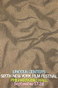 Henry C. Pearson, Lincoln Center's Sixth New York Film Festival, offset lithograph poster. 1968.
