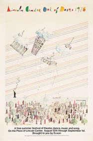 Various Designers, [Lincoln Center Festival], group of 4, offset lithograph posters, 1960s and
