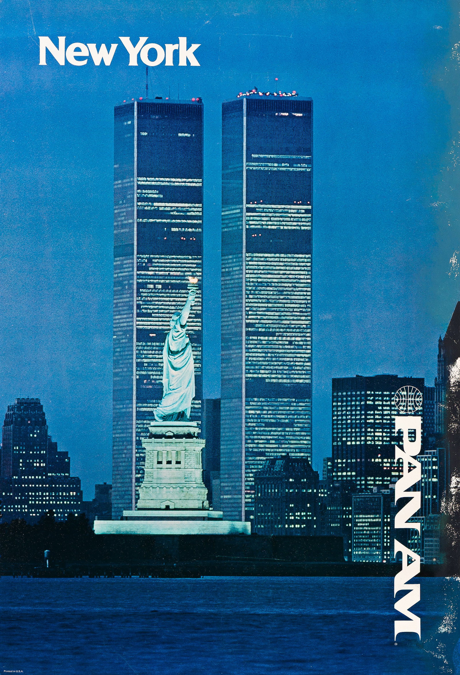 Designer Unknown, New York / Pan Am, offset lithograph poster circa 1973.: Designer Unknown New York / Pan Am. Circa 1973. New York / Pan Am. Circa 1973. Provenance: New York p. 231 (var) Condition: Please contact the Specialist for the auction to request a condition report.
