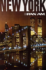 Designer Unknown, New York / Pan Am, offset lithograph poster, circa 1975.