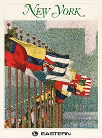 Designer Unknown, New York / Eastern, offset lithograph poster, circa 1970s.