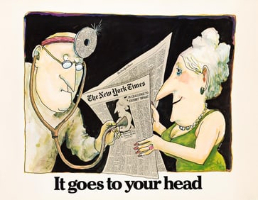C. Gary Solin, It Goes to Your Head / The New York Times, offset lithograph poster, circa 1970s.