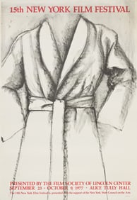 Jim Dine, 15th New York Film Festival, offset lithograph poster, 1977.