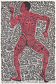 Keith Haring, Into 1984 / Tony Shafrazi Gallery, offset lithograph poster, 1984.