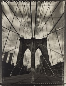 Tom Baril, Brooklyn Bridge, silver print, 1993; printed 1995.