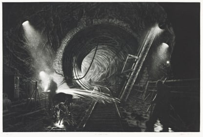 Craig McPherson, NY Water Tunnel, mezzotint, 2009.