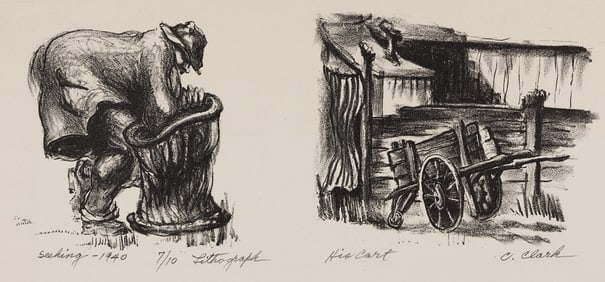 Claude Clark (1915-2001), Seeking & His Cart, 1940.