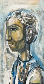 Charles Sebree (1914-1985), Untitled (Profile of a Young Man), 1940s.