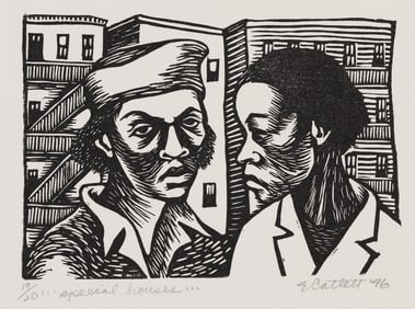 Elizabeth Catlett (1915-2012), ...special houses, 1946.