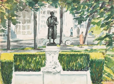 Aaron Douglas (1899-1979), Untitled (Monument in a Park), 1956.