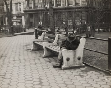 Charles White (1919-1979), Untitled (Man on Bench), circa 1950s.