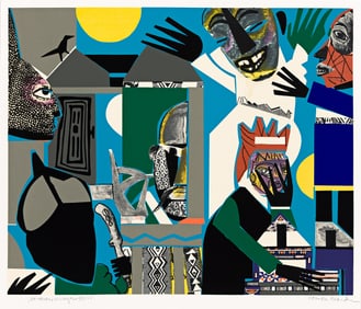Romare Bearden (1911-1988), Sorcerer's Village (Sorcerer), 1972.