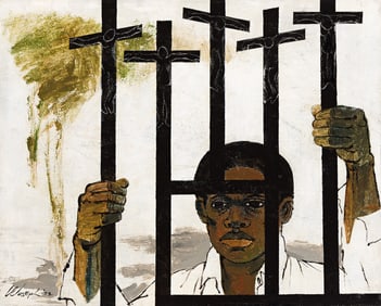 Cliff Joseph (1922-2020), The Attica Crucifixion, 1972.