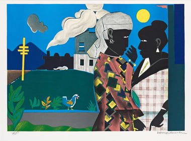 Romare Bearden (1911-1988), The Conversation, 1979.
