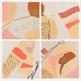 Emma Amos (1937-2020), Secrets (4 parts), 1981.