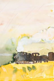 Romare Bearden (1911-1988) Train in the Rain, circa 1985.