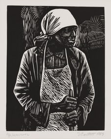 Elizabeth Catlett (1915-2012), Survivor, 1983.