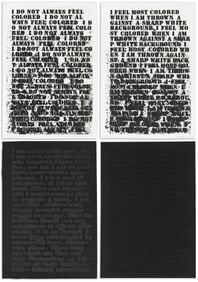 Glenn Ligon (1960-), Untitled: Four Etchings, 1992.