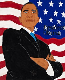 Winfred Rembert (1945-2021), President Obama, circa 2008-09.