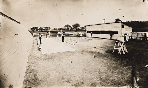 Eadweard Muybridge's experiment track for his seminal project Animal Locomotion. 1881; printed circa