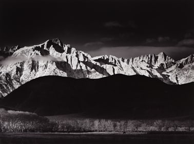 Ansel Adams. Winter Sunrise, Sierra Nevada, from Lone Pine, California. 1944; printed April 1978.