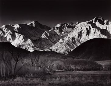 Ansel Adams. Sierra Nevada, Winter, from the Owens Valley, California. 1944; printed December 1978.