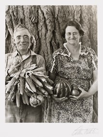 Arthur Rothstein. Mr. and Mrs. Andy Bahain on Their Farm, near Kersey, Colorado. 1939; printed circa
